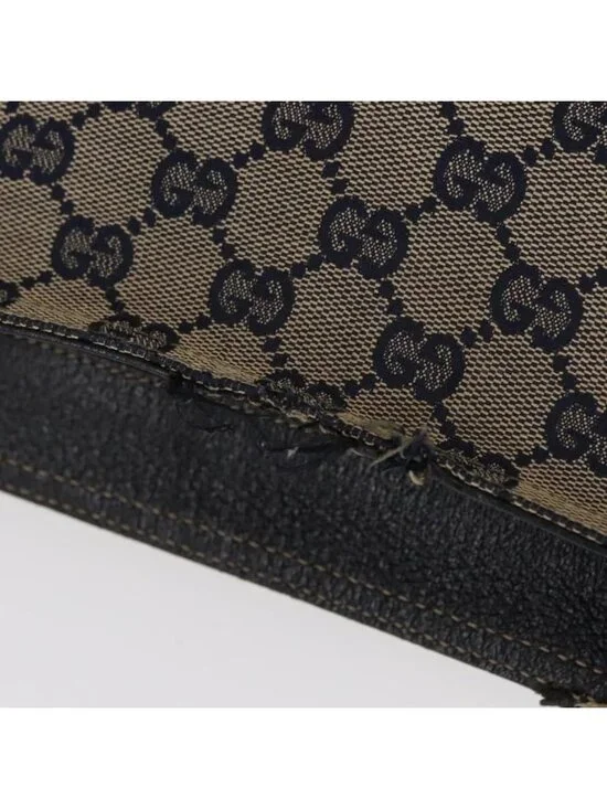 Authentic GUCCI GG Canvas Sherry Line Shoulder Bag Navy Red 169937 - Picture 15 of 16